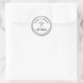 ビーズワックスリップバーム様式化クイーンビービー縁どシルバー ラウンドシール (バッグ)