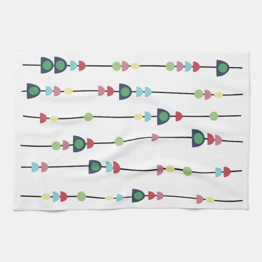 ビーズ付きストリングティータオル キッチンタオル (横)