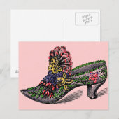 ビーズ付きスリッパ ポストカード (正面/裏面)