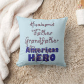 ビーズ付き夫の父ヒーロースクエア枕 クッション (ブランケット)