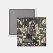 ビーズ刺繍 チャールズ2世と彼の女王 マグネット (正面/裏面)