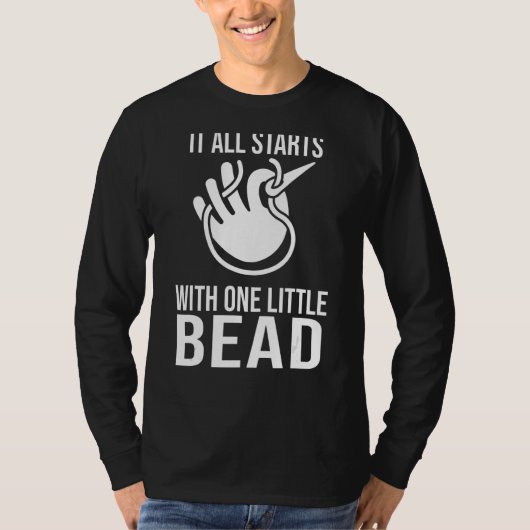 ビーズ名詞定義Beadwork Beading Hand Stitchi Tシャツ (正面)