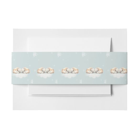 ビーズ待ちダブルスナグルツインポーラベア 招待状ベリーバンド (正面例)