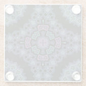 ビーズ模様 ガラスコースター (裏面)