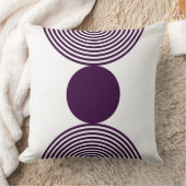 ビーズ模様(紫と白の装飾用クッション) クッション (ブランケット)