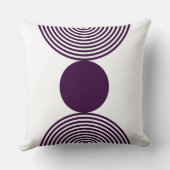 ビーズ模様(紫と白の装飾用クッション) クッション (裏面)