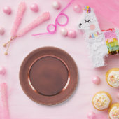 ビーズ端のフェイクな銅かばら色の金ゴールドのデザイン ペーパープレート (パーティー)