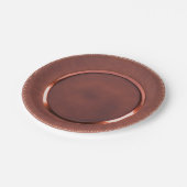 ビーズ端のフェイクな銅かばら色の金ゴールドのデザイン ペーパープレート (アングル)