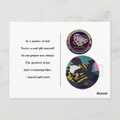 ビーズ細工&手切りスクロールソー作品　5"x7"　誕生日 ポストカード (裏面)