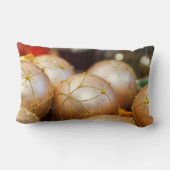 ビーズ花金ゴールド玉オーナメント ランバークッション (裏面)