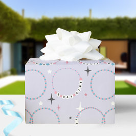 ビーズ誕生日ブレスレットパープル ラッピングペーパー