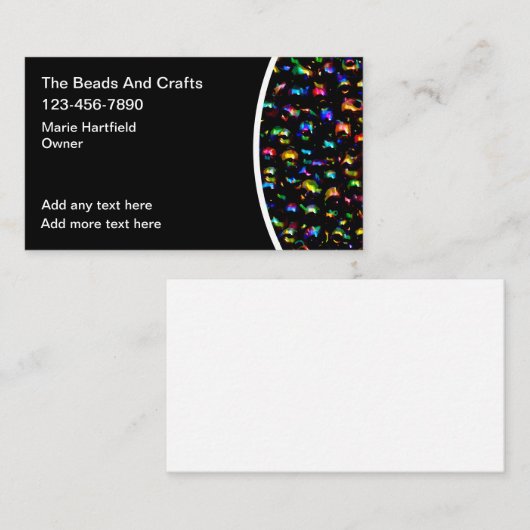 ビーズ・アート・アンド・クラフツの名刺 名刺 (正面/裏面)