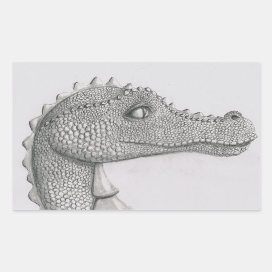 ビーズ・ドラゴン 長方形シール (正面)