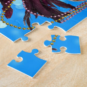 ビーズ、羽および謝肉祭のマスク ジグソーパズル (側面)