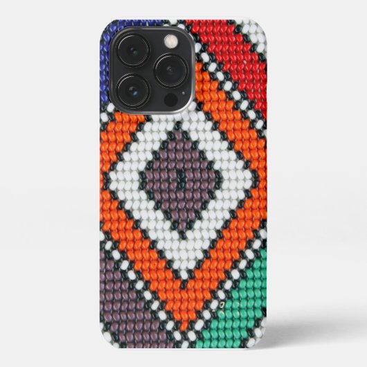 ビーズiPhone 13 Proスリムフィットケース、光沢 iPhoneケース (裏面)