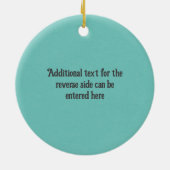 ビーズOwl 1920sアールデコスタイル – 背面の独自の文字 セラミックオーナメント (裏面)