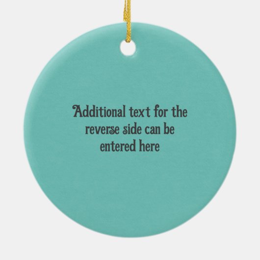 ビーズOwl 1920sアールデコスタイル – 背面の独自の文字 セラミックオーナメント (裏面)