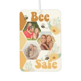 ビーセーフ 3枚の写真のハニカムコラージュ カーエアーフレッシュナー
