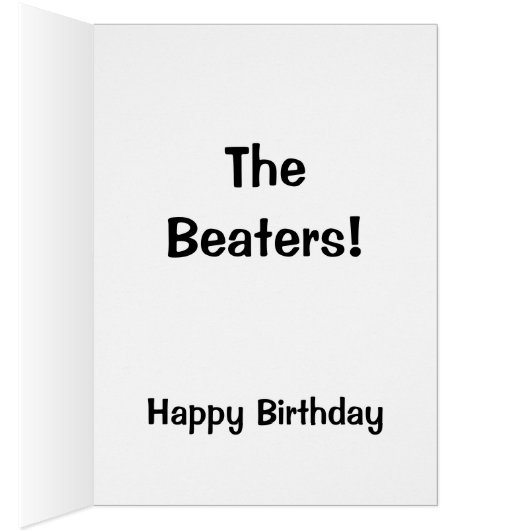 ビーター誕生日カードを舐める時間だ (内側 (右))