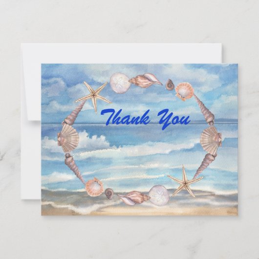 ビーチありがとう サンキューカード (正面)