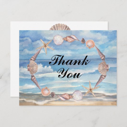 ビーチありがとう サンキューカード (正面/裏面)