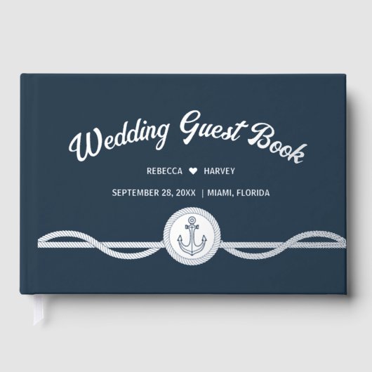 ビーチいかりネイビー航海のコー結婚シャル箔 ゲストブック (正面)