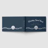 ビーチいかりネイビー航海のコー結婚シャル箔 ゲストブック (全面)