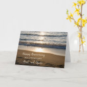 ビーチおばと叔父の記念日 カード (黄色い花)