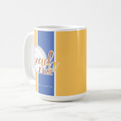 ビーチおもしろいことわざ女子パーソナライズされたバレーボール コーヒーマグカップ (正面左)