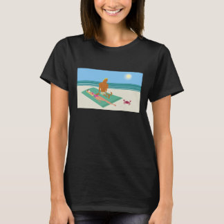 ビーチおもしろいのキャラクター Tシャツ