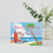 ビーチおもしろいのクリスマス挨拶 ポストカード (スタンド正面)