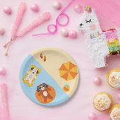 ビーチおもしろいのサマードッグ ペーパープレート (パーティー)