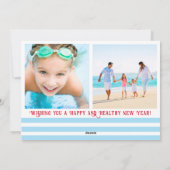 ビーチおもしろいクリスマスコースト シーズンカード (裏面)