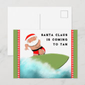 ビーチおもしろいクリスマス ポストカード (正面/裏面)