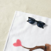 ビーチおもしろいタオルプレイルスローススマイル-カスタム文字 ビーチタオル (インサイチュ)