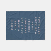 ビーチおもしろいハウスフレンズことわざ フリースブランケット (正面(横))