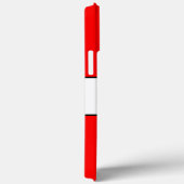 ビーチおもしろいブライトスポーティレッドホワイトサマーストライプズ Case-Mate iPhoneケース (裏面 / 右)