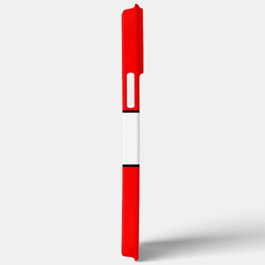 ビーチおもしろいブライトスポーティレッドホワイトサマーストライプズ Case-Mate iPhoneケース (裏面 / 右)