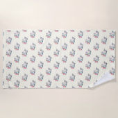 ビーチおもしろいベビー猫タオル ビーチタオル (正面)