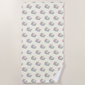 ビーチおもしろいベビー猫タオル ビーチタオル (正面)