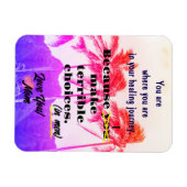 ビーチおもしろいマグネットお母さんからの人生の選択について マグネット (横)