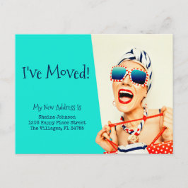 ビーチおもしろいレディ ポストカード