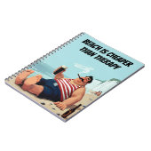 ビーチおもしろい引用文、ビールを持った男、 ノートブック (左側)