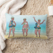 ビーチおもしろい枕入浴美しい ランバークッション (ブランケット)