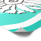 ビーチおもしろい5 Photo Collage ポスター (角)