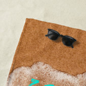 ビーチおもしろい，波，海，アウトドアアドベンチャー ビーチタオル (インサイチュ)