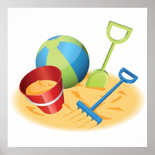 ビーチおもちゃポスター ポスター (正面)