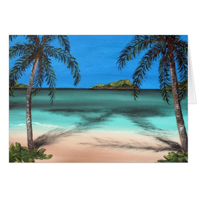 ビーチおよびやし (正面横)