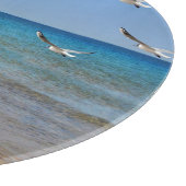 ビーチおよびカモメ カッティングボード (角)