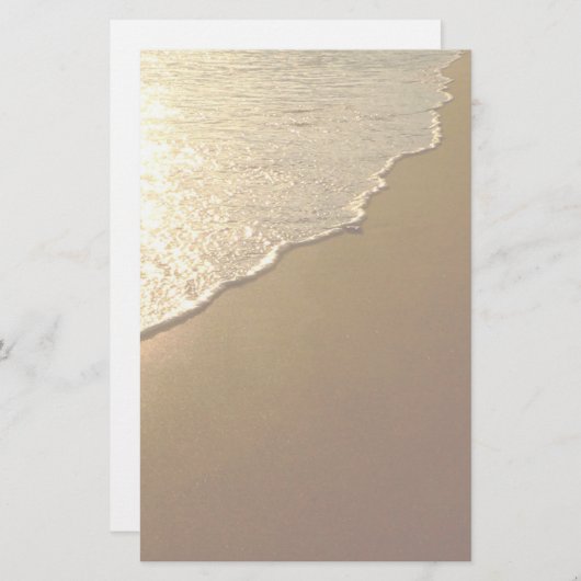 ビーチおよび海の文房具で紙やすりで磨いて下さい 便箋 (正面/裏面)